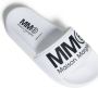 MM6 Maison Margiela Kids Badslippers met logoprint Wit - Thumbnail 4