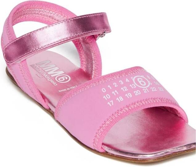 MM6 Maison Margiela Kids Sandalen met nummerprint Roze