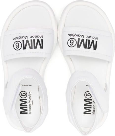 MM6 Maison Margiela Kids Sandalen met klittenband Wit