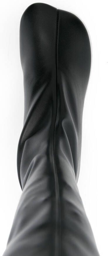 MM6 Maison Margiela Anatomic 70mm overknee laarzen Zwart