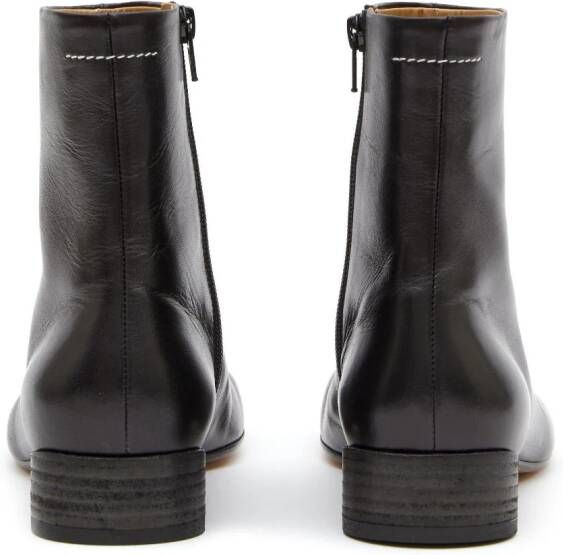 MM6 Maison Margiela Anatomic 35mm leren enkellaarzen Zwart