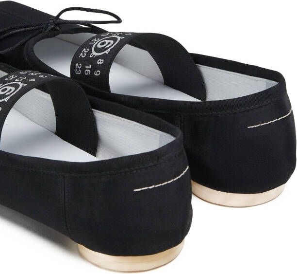 MM6 Maison Margiela Ballerina's met logoband Zwart