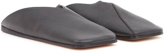 MM6 Maison Margiela Japanese leren slippers Zwart