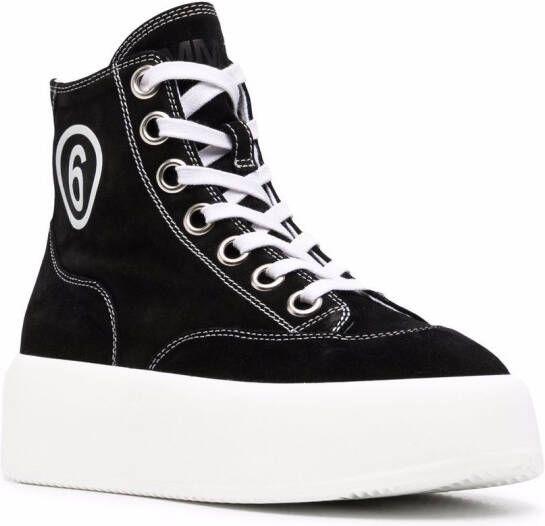 MM6 Maison Margiela 6 high-top sneakers Zwart