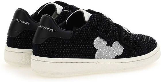 Moa Kids Mickey Mouse sneakers met edelsteen Zwart