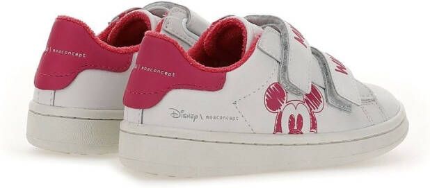 Moa Kids Mickey sneakers met klittenband Wit