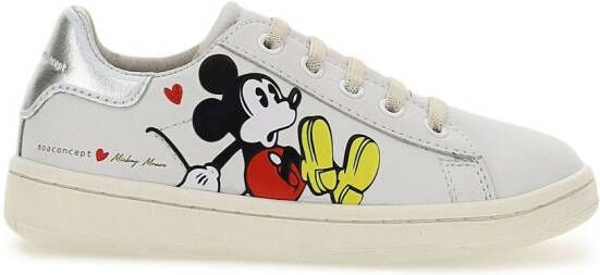 Moa Kids x Disney Mickey sneakers met print Wit