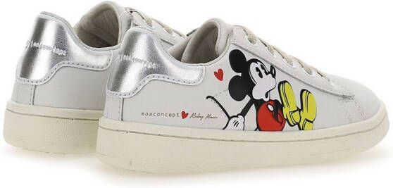 Moa Kids x Disney Mickey sneakers met print Wit