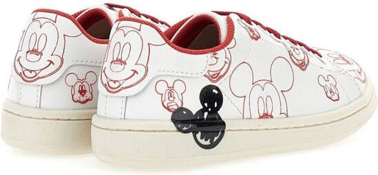 Moa Kids x Disney Mickey sneakers met print Wit