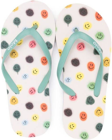 Molo Teenslippers met print Beige