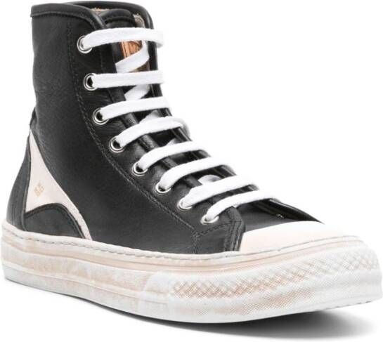 Moma High-top leren sneakers Zwart