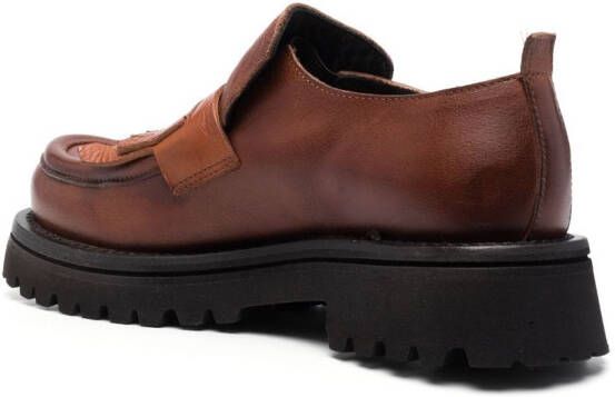 Moma Mocassino leren loafers Bruin