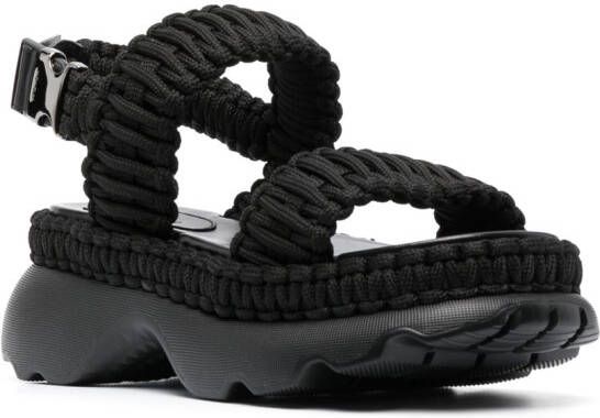 Moncler Belay sandalen met sleehak Zwart