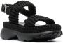 Moncler Belay sandalen met sleehak Zwart - Thumbnail 2