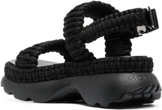 Moncler Belay sandalen met sleehak Zwart