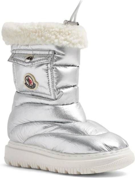 Moncler Enfant Snowboots met logopatch Zilver