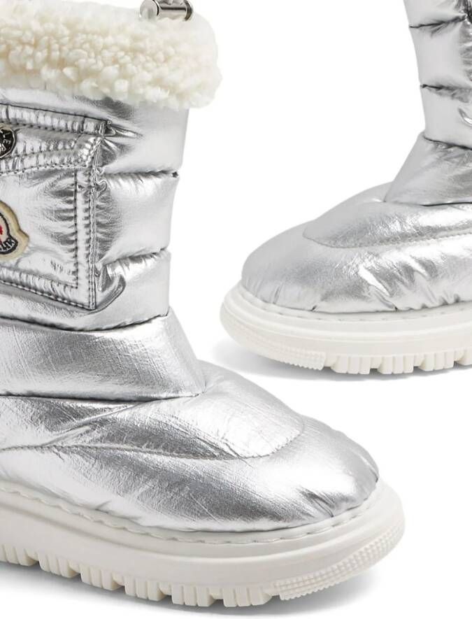 Moncler Enfant Snowboots met logopatch Zilver