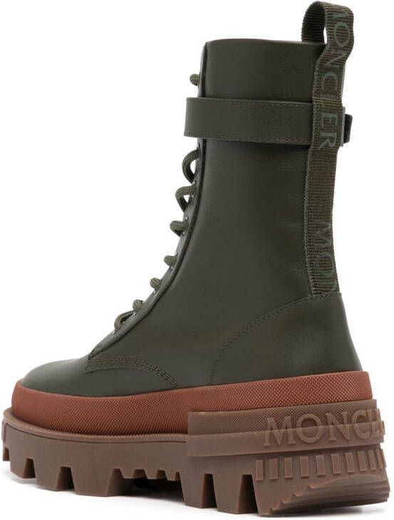 Moncler Enkellaarzen met chunky zool Groen