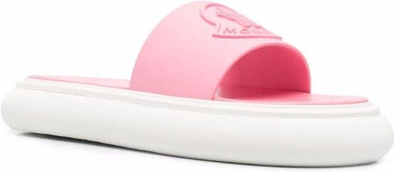 Moncler Leren slippers Roze