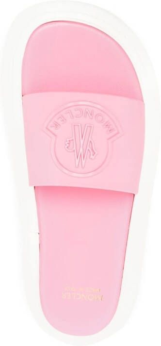 Moncler Leren slippers Roze