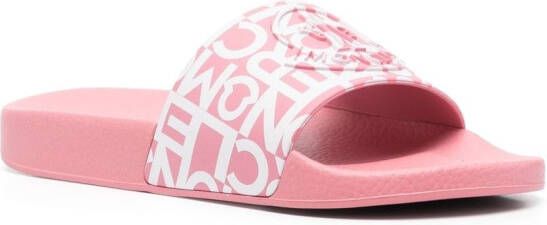 Moncler Slippers met logobandje Roze