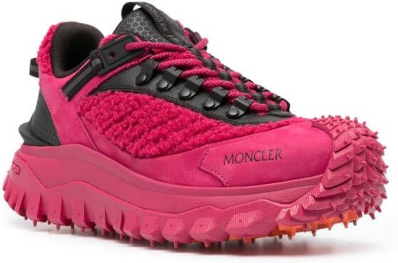 Moncler Trailgrip suède sneakers Roze