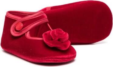 Monnalisa Ballerina's met bloemenpatch Rood