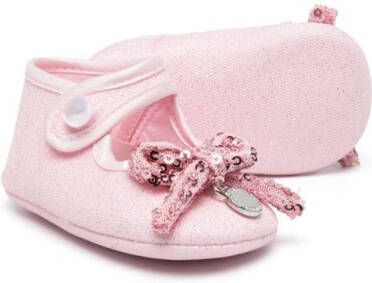 Monnalisa Ballerina's met strikdetail Roze