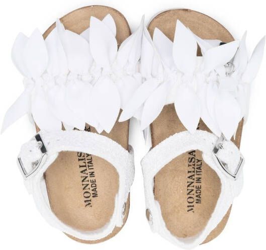 Monnalisa Sandalen met geknoopt detail Wit