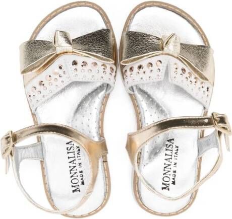 Monnalisa Sandalen met metallic-effect Goud