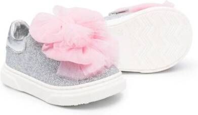 Monnalisa Sneakers met glitter Zilver