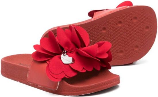 Monnalisa Teenslippers met bloemdetail Rood