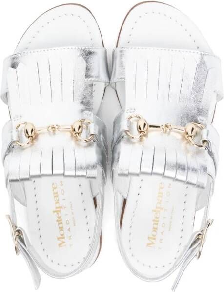 MONTELPARE TRADITION Sandalen met franje Zilver