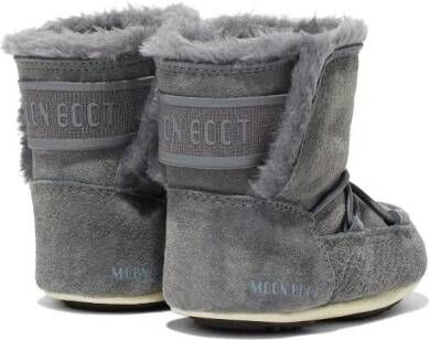 Moon Boot Kids Enkellaarzen met afwerking van imitatiebont Grijs