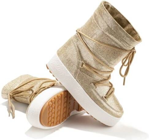 Moon Boot Kids Icon snowboots met glitter Goud