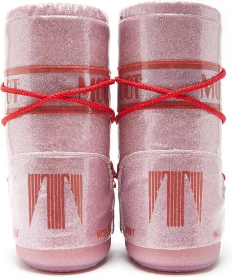 Moon Boot Kids Icon snowboots met glitter Roze