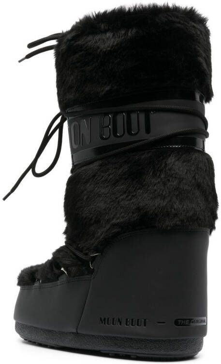 Moon Boot Snow boots van imitatiebont Zwart