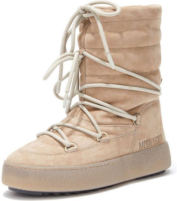 Moon Boot Track gewatteerde veterlaarzen Beige