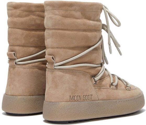 Moon Boot Track gewatteerde veterlaarzen Beige