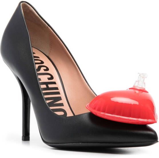 Moschino Leren pumps Zwart