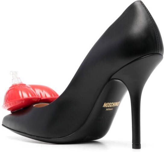 Moschino Leren pumps Zwart