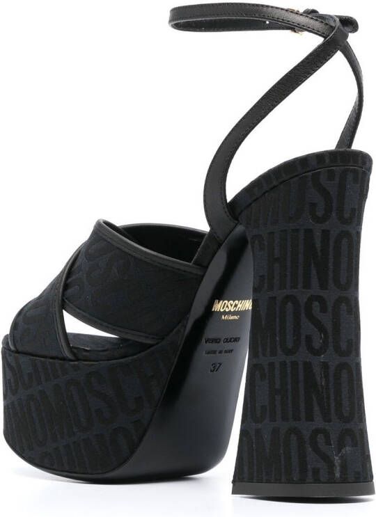 Moschino Sandalen met jacquard Zwart