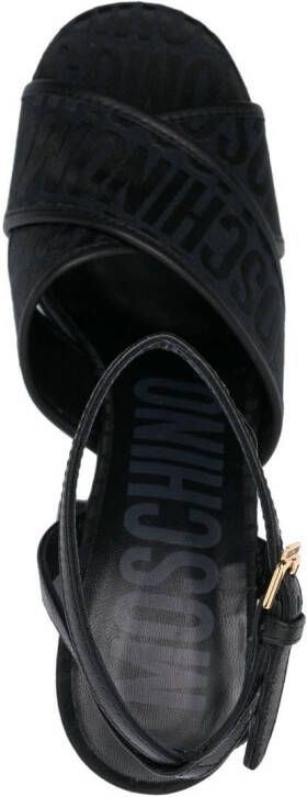 Moschino Sandalen met jacquard Zwart