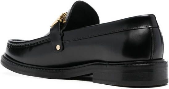 Moschino Loafers met logo plakkaat Zwart