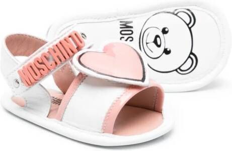 Moschino Kids Leren sandalen Wit