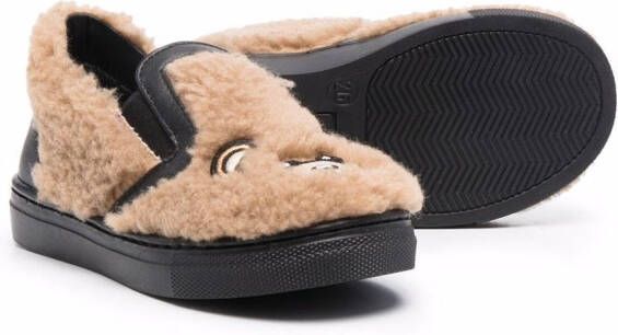 Moschino Kids Lammy slippers Beige