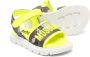 Moschino Kids Leren sandalen met camouflageprint Geel - Thumbnail 2