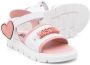 Moschino Kids Leren sandalen Wit - Thumbnail 2