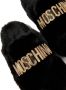 Moschino Kids Slippers van imitatiebont met logo Zwart - Thumbnail 2
