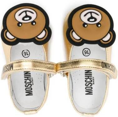 Moschino Kids Metallic ballerina's Goud